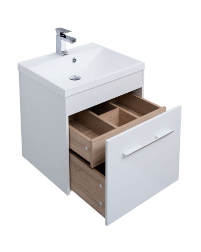 Тумба под раковину Aquanet Августа 58 210026 подвесная Белая