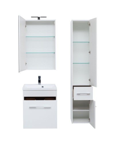 Тумба под раковину Aquanet Августа 58 210026 подвесная Белая