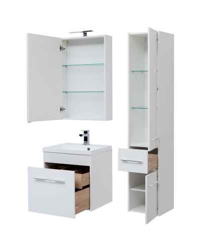 Тумба под раковину Aquanet Августа 58 210026 подвесная Белая