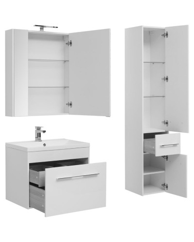 Тумба под раковину Aquanet Августа 75 210028 подвесная Белая