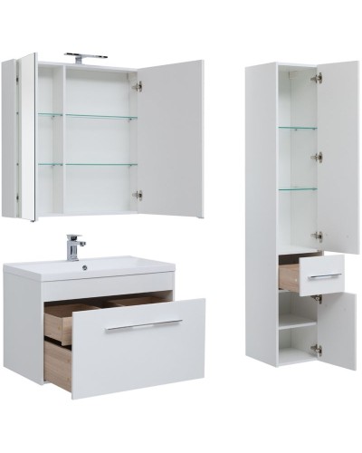 Тумба под раковину Aquanet Августа 90 210030 подвесная Белая