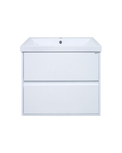 Алиса - 50 тумба 2 ящ. подвесная белая эмаль / раковина