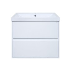 Алиса - 58 тумба 2 ящ. подвесная белая эмаль / раковина