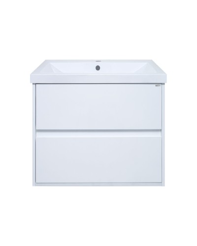 Алиса - 58 тумба 2 ящ. подвесная белая эмаль / раковина