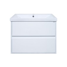 Алиса - 75 тумба 2 ящ. подвесная белая эмаль / раковина
