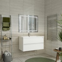 Алиса - 75 тумба 2 ящ. подвесная белая эмаль / раковина