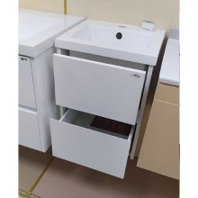Алиса - 40 тумба 2 ящ. подвесная белая эмаль / раковина