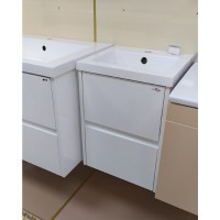 Алиса - 40 тумба 2 ящ. подвесная белая эмаль / раковина