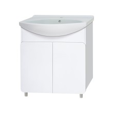 Чегет - 75 Тумба напольная прямая белая 2 дв. / раковина