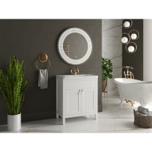 Адель - 70 Тумба с 1 ящ. белая эмаль / раковина