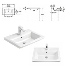Адель - 60 Тумба с 1 ящ. белая эмаль / раковина