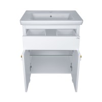 Адель - 60 Тумба с 1 ящ. белая эмаль / раковина