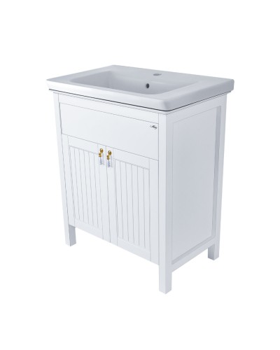 Адель - 60 Тумба с 1 ящ. белая эмаль / раковина