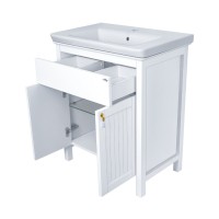 Адель - 60 Тумба с 1 ящ. белая эмаль / раковина