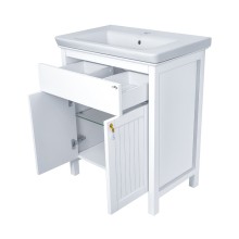 Адель - 60 Тумба с 1 ящ. белая эмаль / раковина
