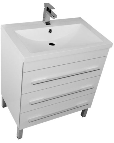Тумба под раковину Aquanet Верона 75 178254 3 ящика Белая