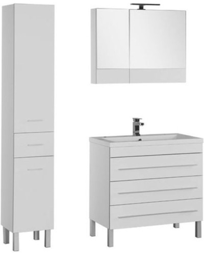 Тумба под раковину Aquanet Верона 90 178470 3 ящика Белая