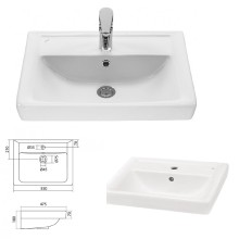 Венера - 55 Тумба с 2 ящ. комбинированная / раковина