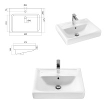 Венера - 60 Тумба с 2 ящ. комбинированная  / раковина