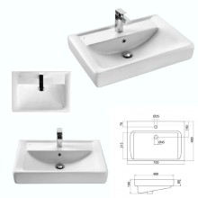 Венера - 70 Тумба с 2 ящ. комбинированная / раковина