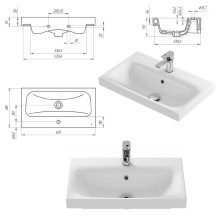 Крафт - 60 Тумба напольная 1 дв. / раковина