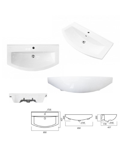 Дрея - 86 Тумба 2 ящ. (корз)/ раковина (комп)