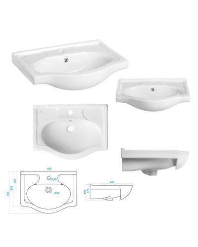 Ультра - 60 тумба напольная прямая / раковина