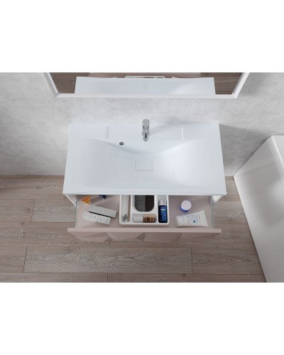 Тумба под раковину Marka One Romb 90П У67847 подвесная White