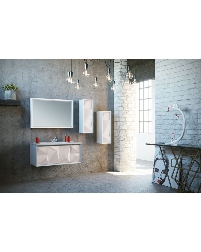 Тумба под раковину Marka One Romb 90П У67847 подвесная White