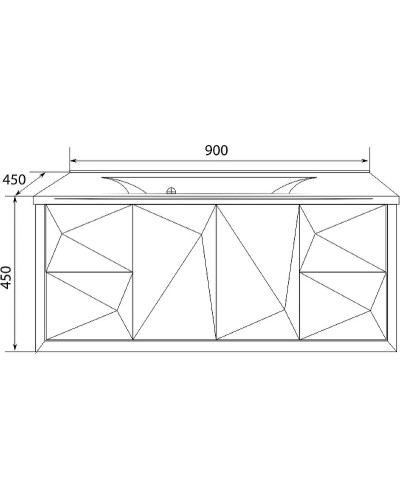 Тумба под раковину Marka One Romb 90П У67847 подвесная White