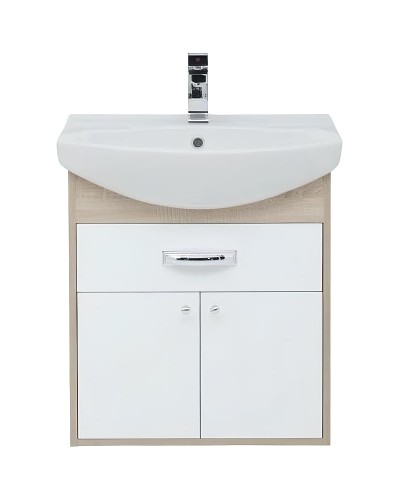 Тумба под раковину Aquanet Грейс 60 198373 подвесная с ящиком Дуб сонома