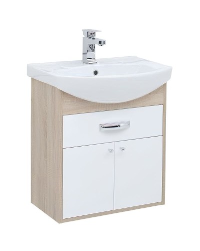 Тумба под раковину Aquanet Грейс 60 198373 подвесная с ящиком Дуб сонома