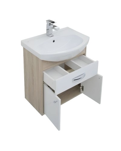 Тумба под раковину Aquanet Грейс 60 198373 подвесная с ящиком Дуб сонома