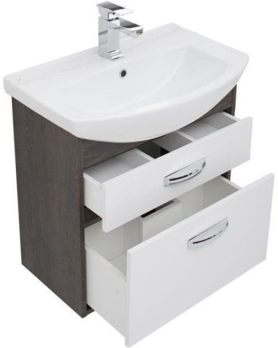 Тумба под раковину Aquanet Грейс 65 198378 подвесная 2 ящика Дуб кантенбери