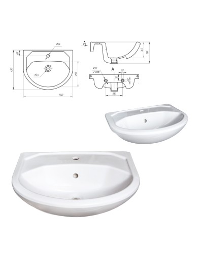 Элегия - 55 Тумба напольная / раковина