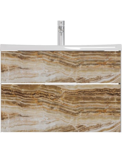 Тумба с раковиной Marka One Idalgo 75П У72783 подвесная Onyx