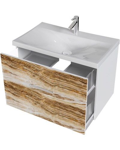 Тумба с раковиной Marka One Idalgo 75П У72783 подвесная Onyx