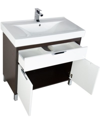 Тумба под раковину Aquanet Гретта 90 177068 Венге Белая
