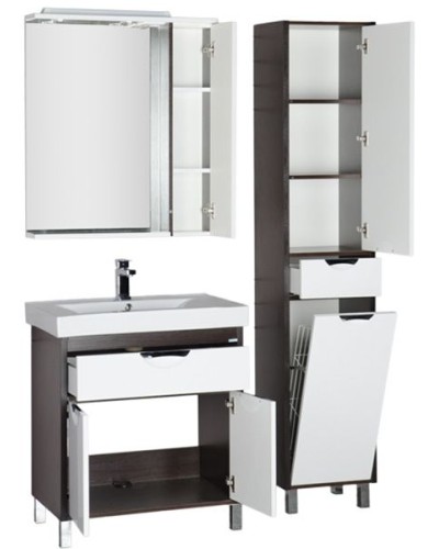 Тумба под раковину Aquanet Гретта 90 177068 Венге Белая