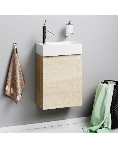 Тумба под раковину Aqwella Леон 40 Ln-MP.01.04/DS подвесная Дуб сонома