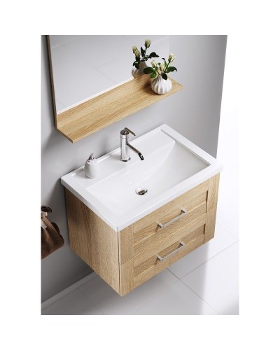 Тумба под раковину Aqwella Фостер 80 FOS01082DS подвесная Дуб сонома