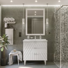 ETNA -100 Тумба напольная белая 3 ящ. / раковина