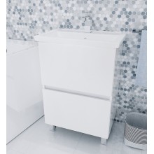 Тумба под раковину 1MarKa Aris 60 У76053 Белая глянцевая