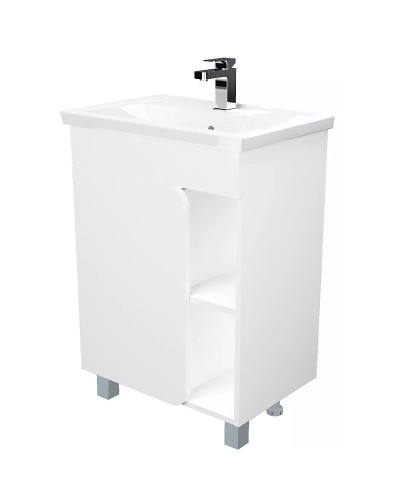 Тумба под раковину 1MarKa Nuvo 60 У76055 Белая глянцевая