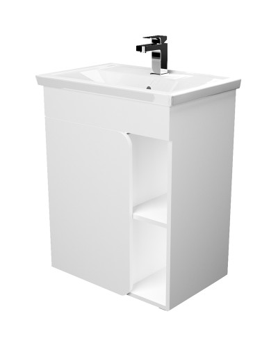 Тумба под раковину 1MarKa Nuvo 60П Белая глянцевая