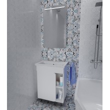 Тумба под раковину 1MarKa Nuvo 60П Белая глянцевая