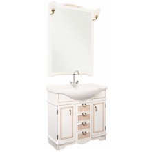 Тумба под раковину Aquanet Луис Shenxin 80 186178 Белый глянец/патина золото