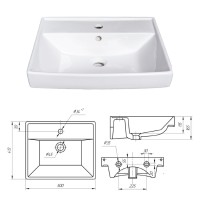 Енисей - 50 тумба подвесная 2 ящ. / раковина