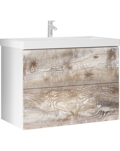 Тумба под раковину Marka One Mix 60П Push Бетон