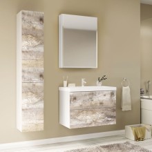 Тумба под раковину Marka One Mix 70П Push Бетон